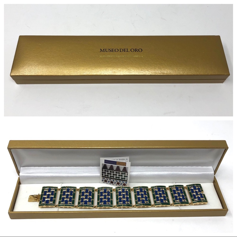 Sterling silver, enamel with 18K gold finish bracelet, NWOT